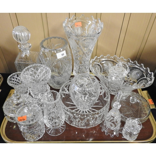 65 - Cut and moulded glassware