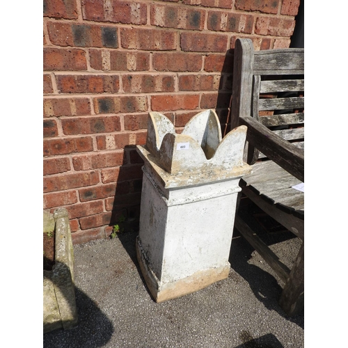 603 - Terracotta chimney pot, height 67cm