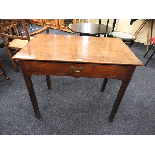 666 - Late George III mahogany side table, circa 1800, width 83cm, depth 51cm, height 71cm