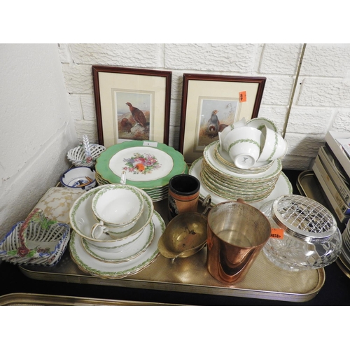 1 - 'Bisto' (Bishop & Stonier) china part tea service, George Jones Crescent china dessert plates, other... 