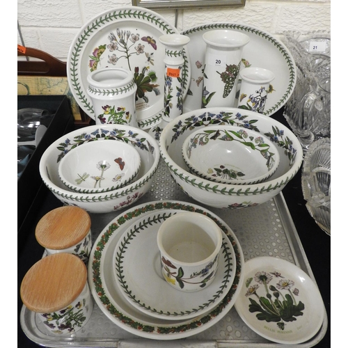 20 - Selection of Portmeirion pottery including bowls and plates (1 tray)