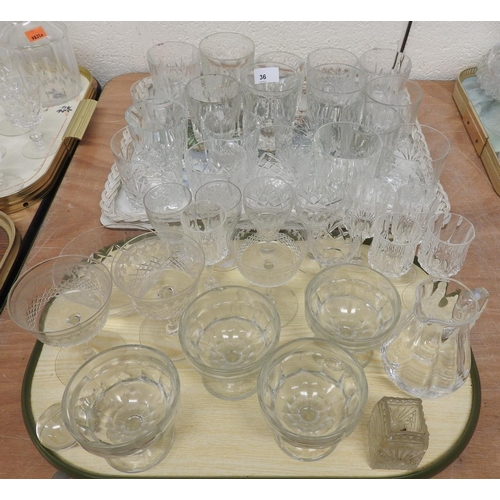 36 - Assorted scotch and other glassware (2 trays)