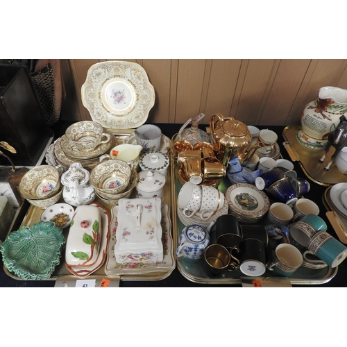 43 - Assorted decorative ceramics including Adams Cries of London small dishes, George Jones Crescent cof... 