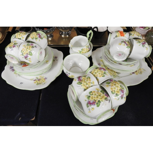 47 - Royal Albert Primulette pattern china tea service