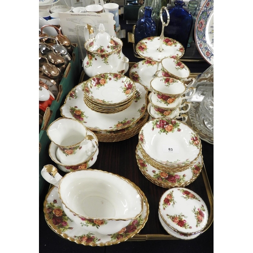 83 - Royal Albert Old Country Roses tea and dinner wares