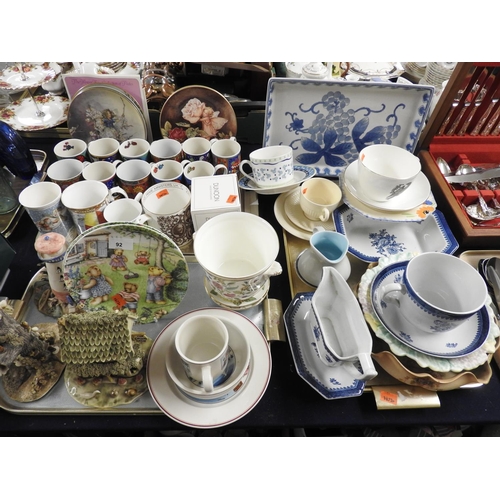 92 - Flower Fairy collectors plates, various mugs, other decorative ceramics including Minton Haddon Hall... 