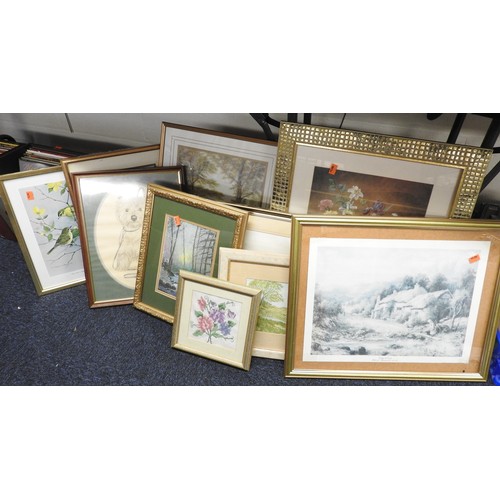 60A - Assorted framed pictures and prints (10)