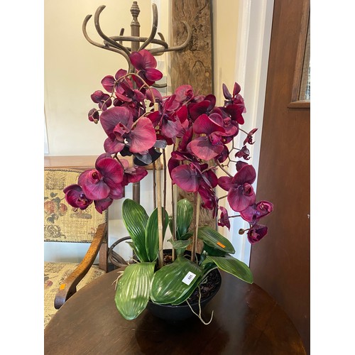 605 - Decorative artificial orchid, height 83cm