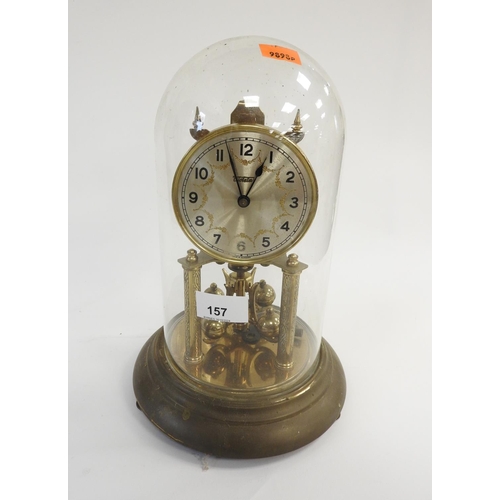 157 - German brass 400 day clock