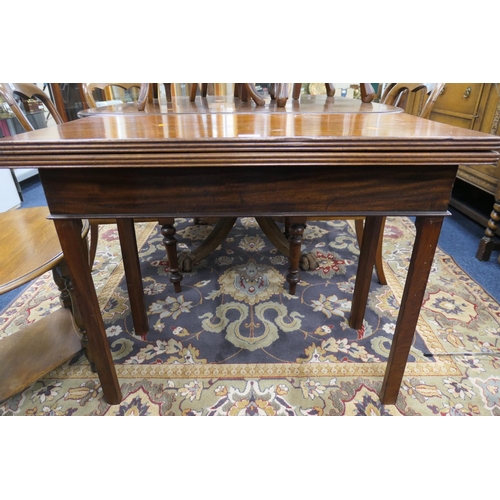 578 - Mahogany folding tea table, width 92cm