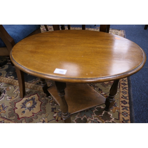 580 - Oak oval occasional table, width 61cm