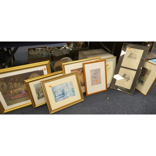 50 - Number of framed prints including William Russell Flint, John King signed print etc (8)