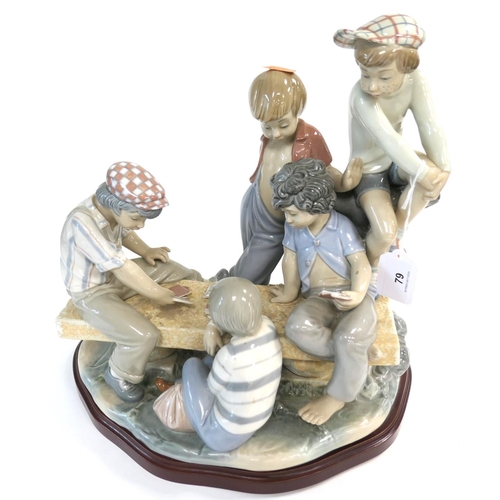 79 - Lladro porcelain figure group 'Card Sharps'