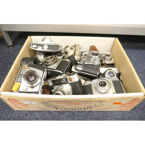 138 - Assorted 35mm film cameras including Retinette, Baldamatic, Cortina, Regulette etc