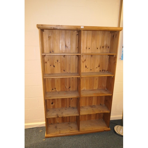 270 - Pine open cabinet, width 122cm, height 183cm, depth 29cm