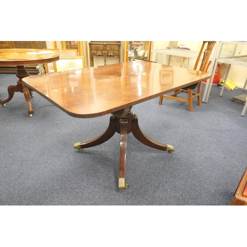 282 - Late Regency mahogany tilt top pedestal breakfast table, circa 1830, 124cm x 86cm