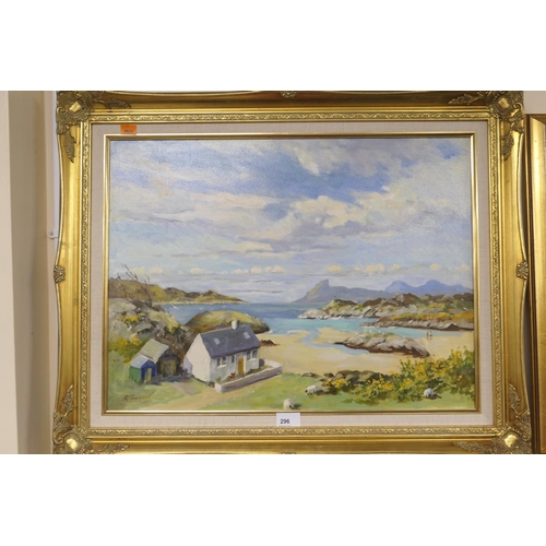 296 - Robert Thomson (1905-1990), Incoming tide, Ardtoe, signed oil on canvas, 46cm x 60cm