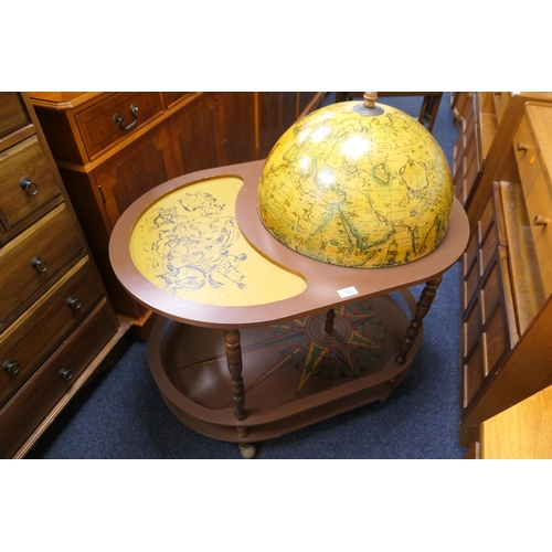 334 - Decorative globe drinks trolley