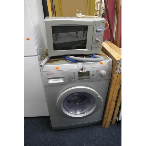 425 - Bosch Exxcel automatic washer drier and a Sanyo microwave oven (2)