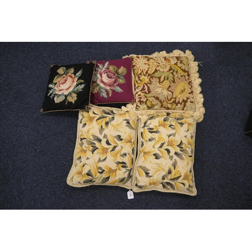 443 - Five tapestry cushions