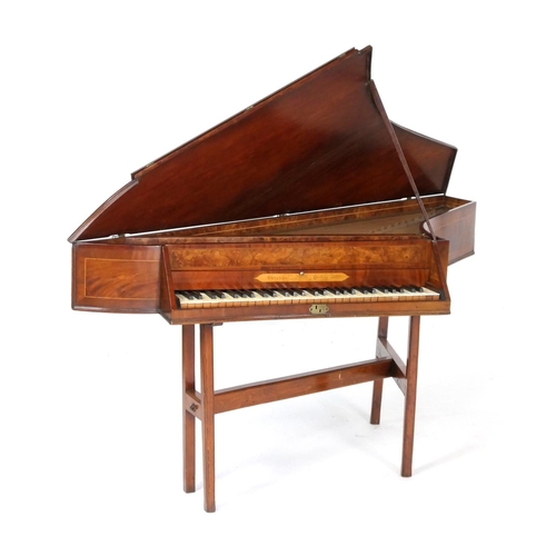 551 - Christiani Shean, London, George III mahogany cased spinet, circa 1780-1800, on a later stand (NB: F... 