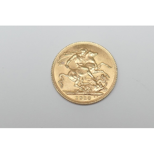 93 - George V gold sovereign, 1913 (EF), weight approx. 7.98g