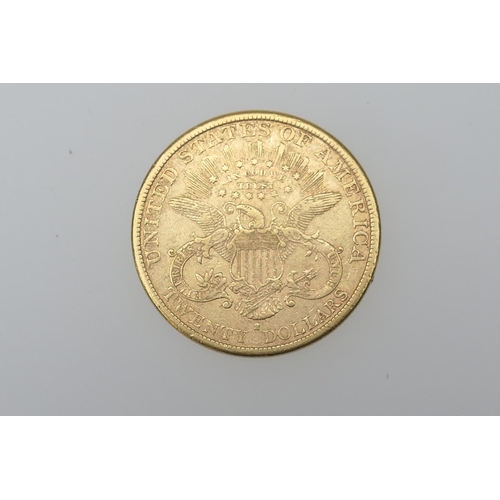 98 - 1890 American gold $20 coin