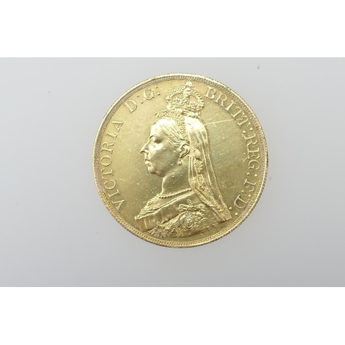 99 - Victorian £5 gold coin