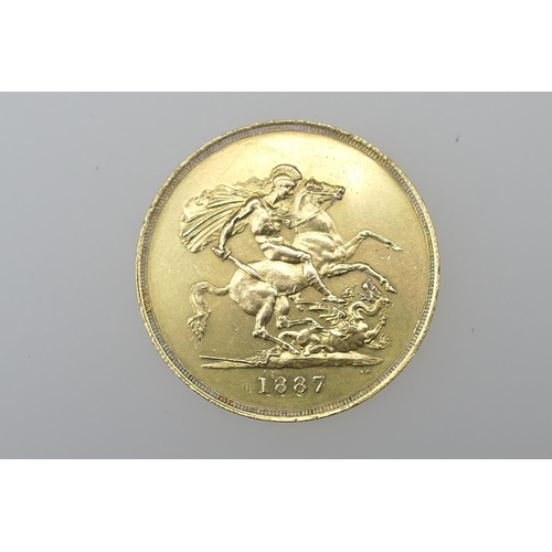 99 - Victorian £5 gold coin