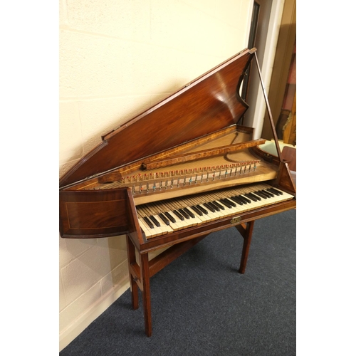 551 - Christiani Shean, London, George III mahogany cased spinet, circa 1780-1800, on a later stand (NB: F... 