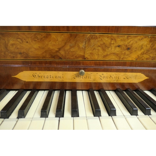 551 - Christiani Shean, London, George III mahogany cased spinet, circa 1780-1800, on a later stand (NB: F... 