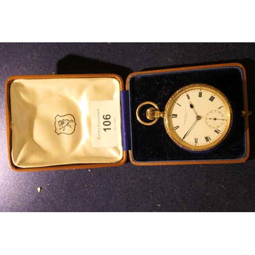 106 - Edwardian 9ct gold open faced pocket watch by Thomas Russell and Sons, Liverpool, hallmarked Chester... 