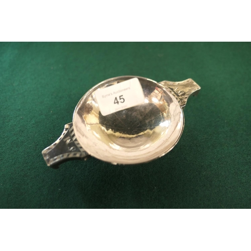 45 - George III Scottish silver quaich, maker's mark indistinct but possibly RI, traditional form with lu... 