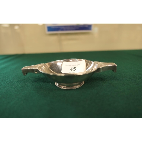 45 - George III Scottish silver quaich, maker's mark indistinct but possibly RI, traditional form with lu... 