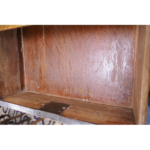 549 - Walnut chest of drawers, in part 18th Century with later restoration, fitted with two short and thre... 