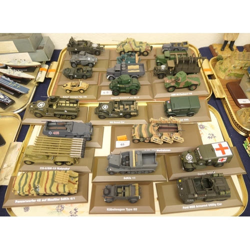 65 - Number of collector's military vehicles (2 trays)