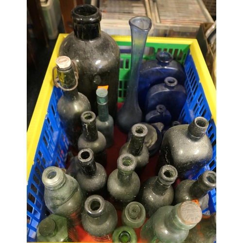 97 - Assorted vintage bottles including a codd bottle