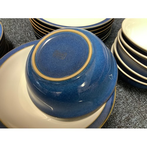 69 - Denby blue glazed part dinner service