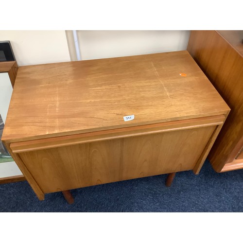 395 - Nest of G-plan teak tables and a teak fall front record cabinet (2)