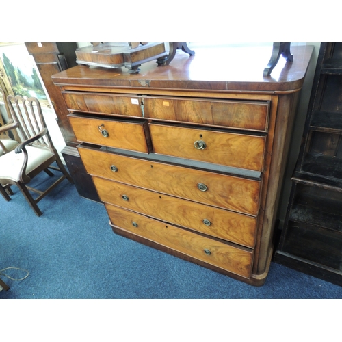 330 - Victorian mahogany chest of drawers, width 125cm, height 126cm