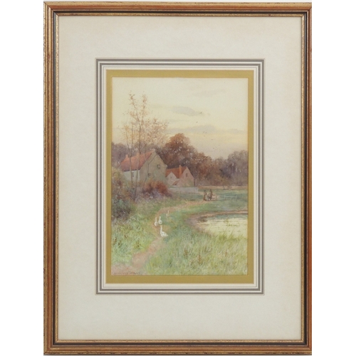 109 - George Oyston (1861-1937), Twilight, Shepperton, watercolour, signed and dated '95, inscribed verso,... 