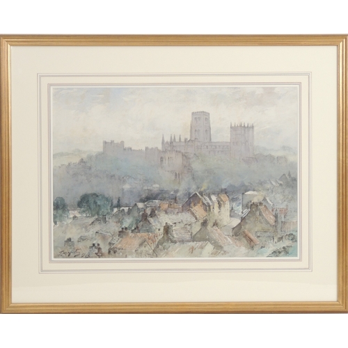 114 - Thomas Swift Hutton (Circa 1860-1935), A view of Durham, watercolour, signed and dated 1925, 39cm x ... 