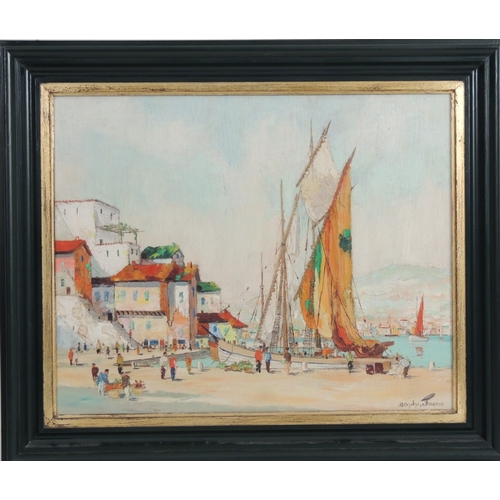 131 - Cecil Rochfort d'Oyly-John (1906-33), Fishing boats, south west Italy, oil on board, signed, titled ... 