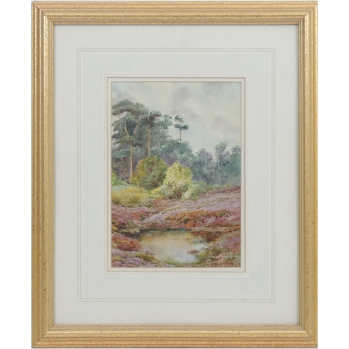 132 - Charles B Dickins (late 19th Century), Pair 'The Woods, Bidston' and 'Bidston Hill', signed watercol... 