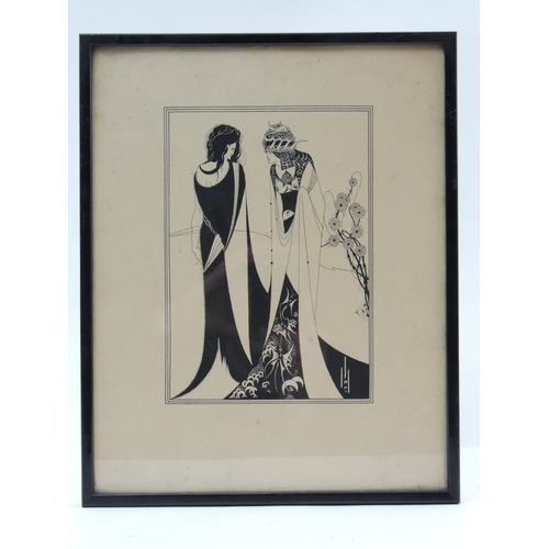 165 - After Aubrey Beardsley, 'Salome', monochrome lithograph in contemporary frame, overall size 35.5cm x... 