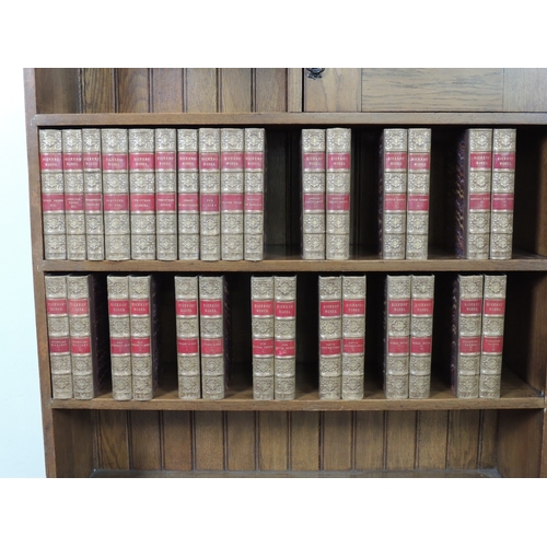 191 - Dickens works, 30 volumes, published by Chapman & Hall, circa 1875-80, gilt tooled leather spines