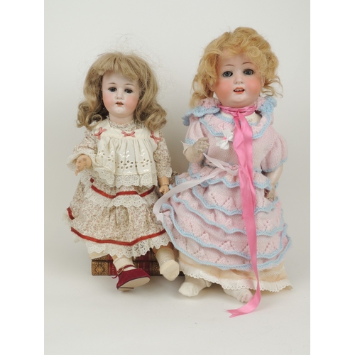 202 - Heubach Koppelsdorf bisque headed doll, mould mark '250.6' with sleeping eyes with lashes, jointed c... 