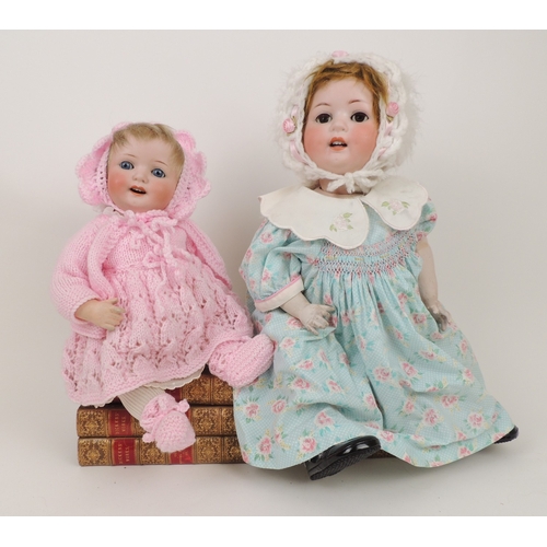 204 - Heubach Koppelsdorf bisque headed doll, mould mark '300.7', sleeping eyes with lashes, flickering to... 