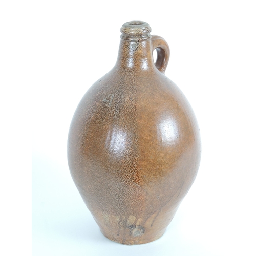 28 - Salt glazed four gallon flagon, 19th Century, height 45cm