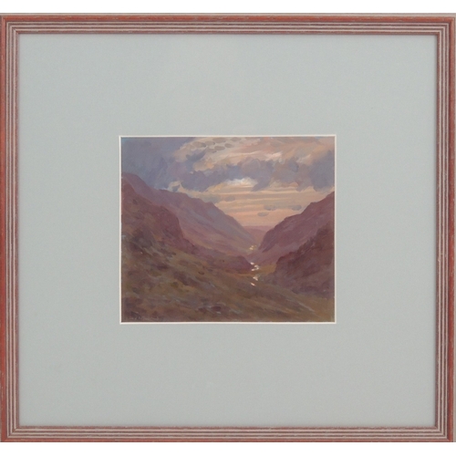 74 - David Woodford (b. 1938), Down the Llanberis Pass, oil on board, signed, 17cm x 20cm